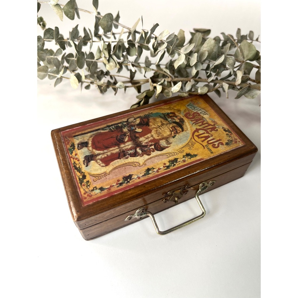 Vintage Santa Claus Jewelry Box Decor Cottagecore